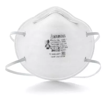 3M 07023 Particulate Respirator, Standard, N95 Filter Class, NIOSH Approved (Y/N): Yes — White