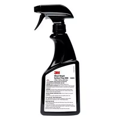 3M 55453 Wheel Weight Surface Prep Cleaner 16 oz Spray Bottle with Scotch-Brite Pad
