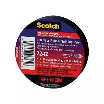 3M 6165 Electrical Insulation Tape 15 ft x3/4 in 30 mil Black