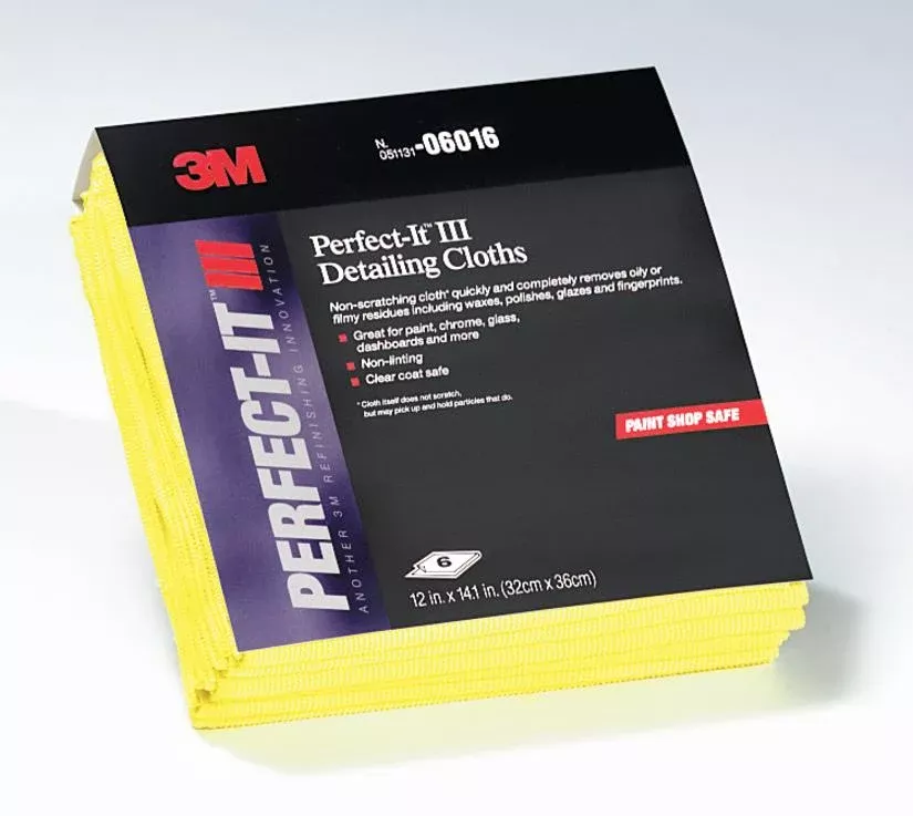 3M Perfect-It Jumbo Detailing Cloth 6018 12 x 4.1 in Yellow Microfiber