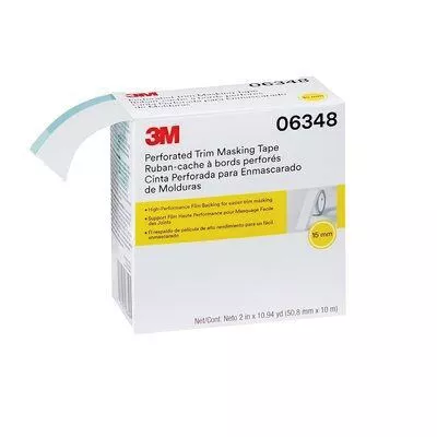 3M Perforated Trim Masking Tape 10.94 yd Blue, MPN 6348, 2 in width, rigid band for molding