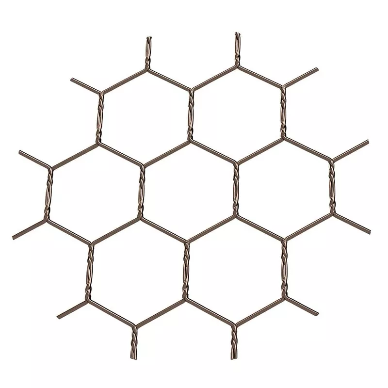 .5″ Chicken Wire Decorative Grille – Antique Brass, 17″ W x 48″ L Sheet