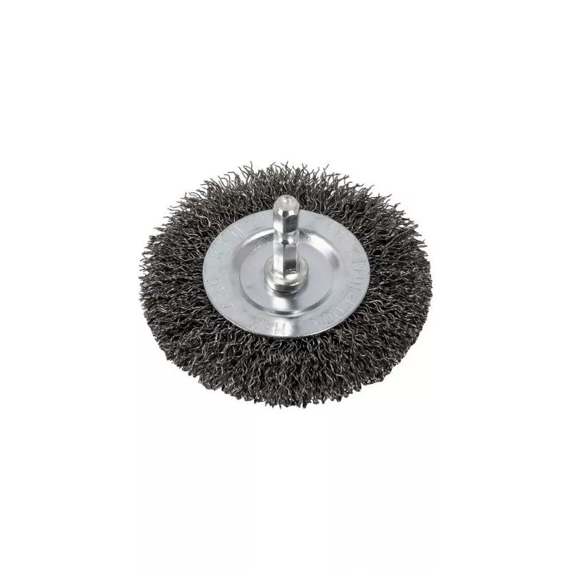 AES Industries 1862 Coarse Wire Wheel with 1/4 in Shank, 3 in, Steel