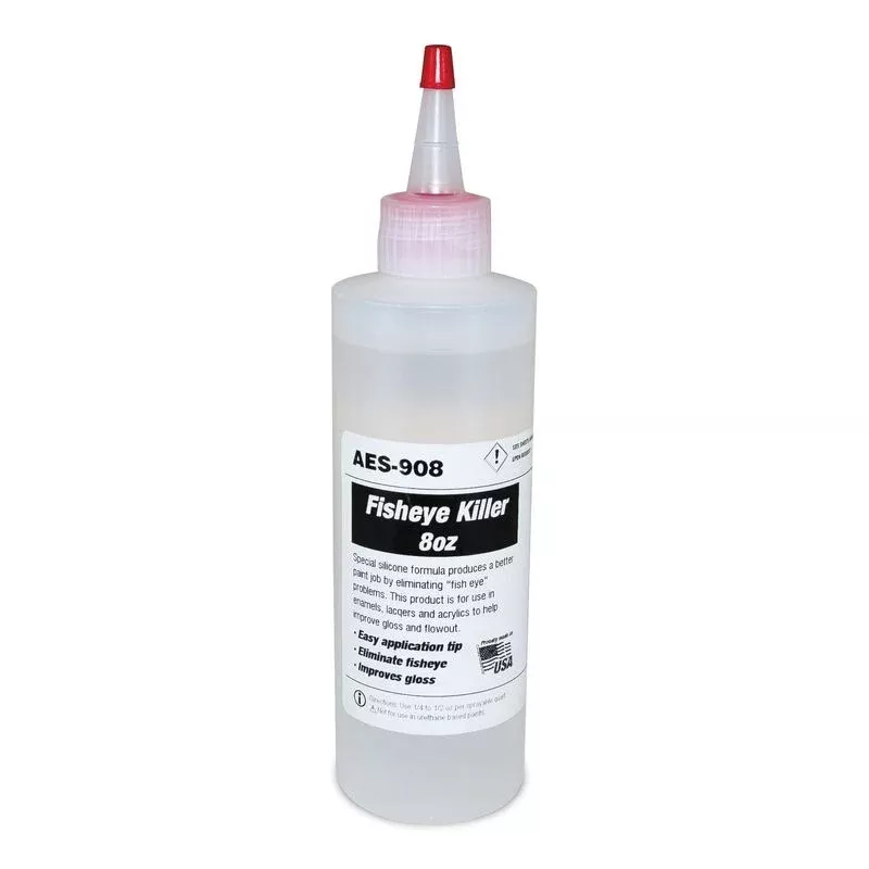 AES Industries Fisheye Killer 908 - 8 oz Liquid Bottle with Silicone Formula for Professional Use