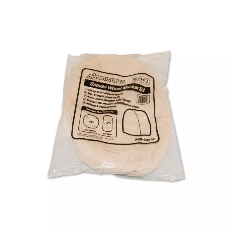 AES Industries Wheel Masker Set 30237, 9 in Thick Canvas, Includes 4 Maskers