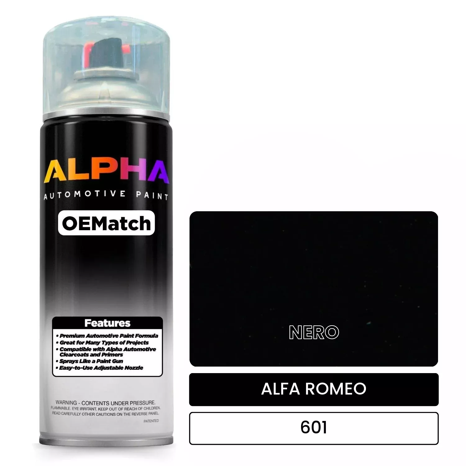 ALFA ROMEO NERO 601 | OEMatch Automotive Spraycan