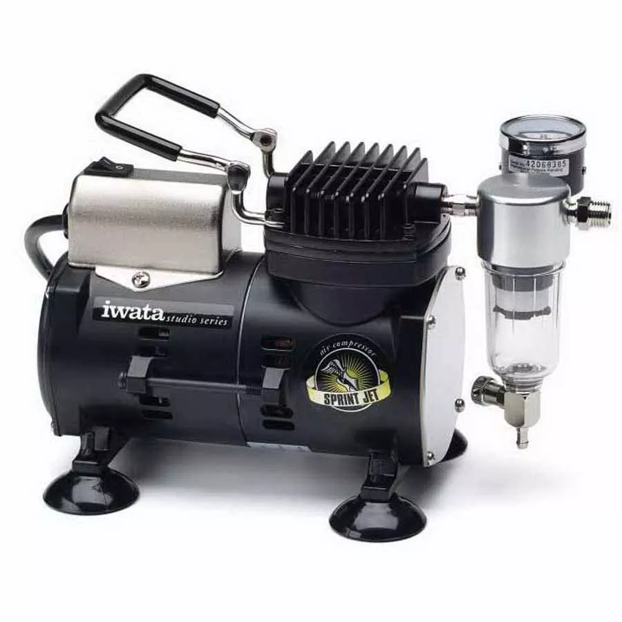 Anest Iwata IWATA Spring Jet IS800 Studio Series Airbrush Compressor, 110 to 120 V, 1 to 25 psi