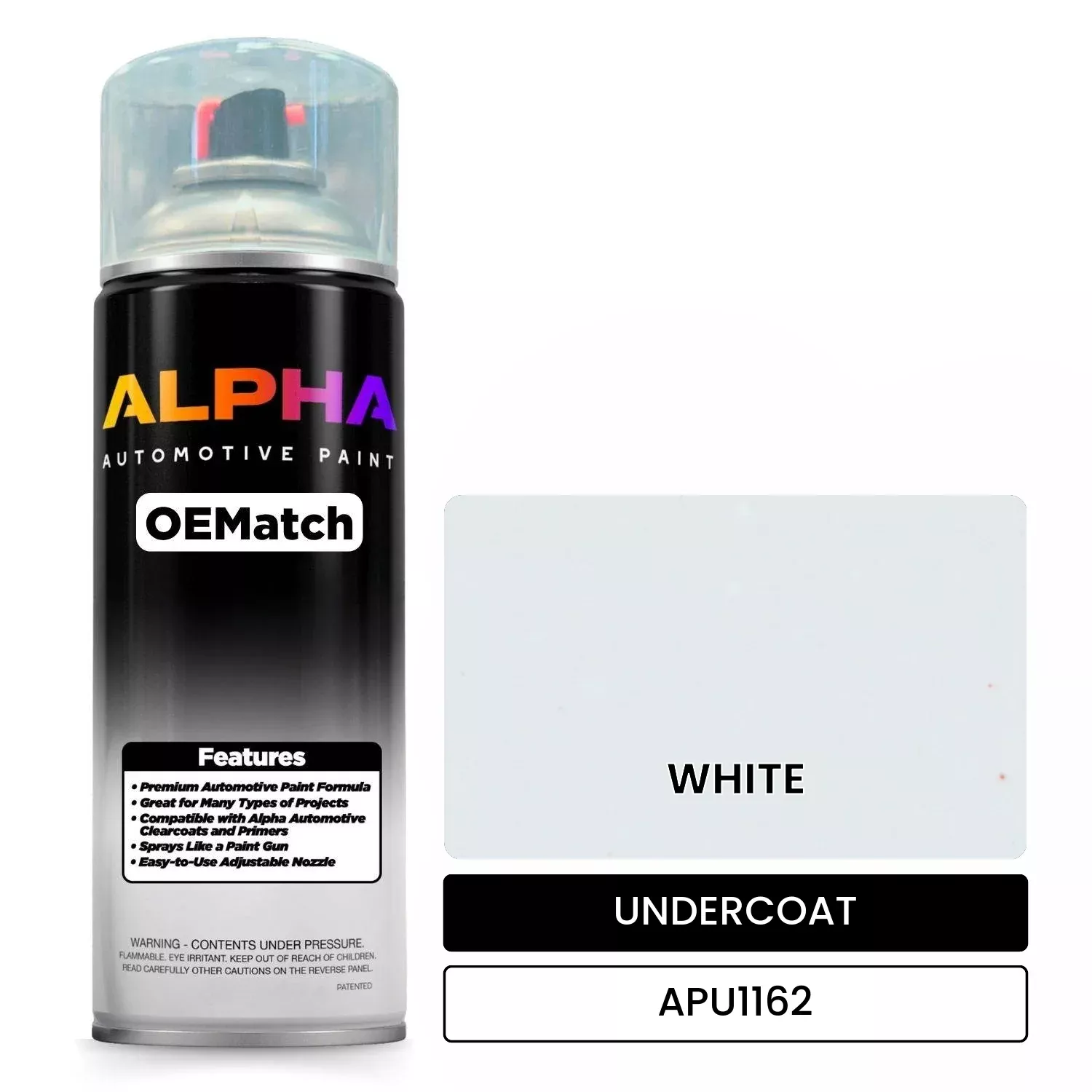 APU1162 WHITE | OEMatch Automotive Spraycan Undercoat