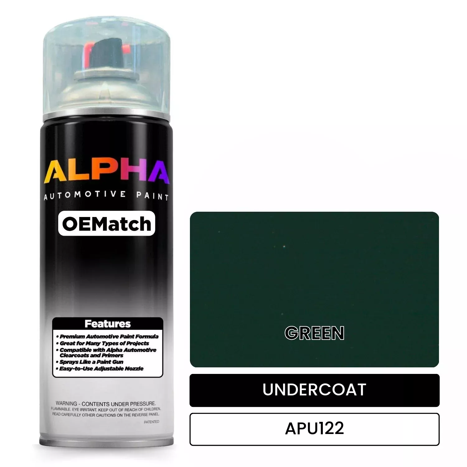APU122 GREEN | OEMatch Automotive Spraycan Undercoat