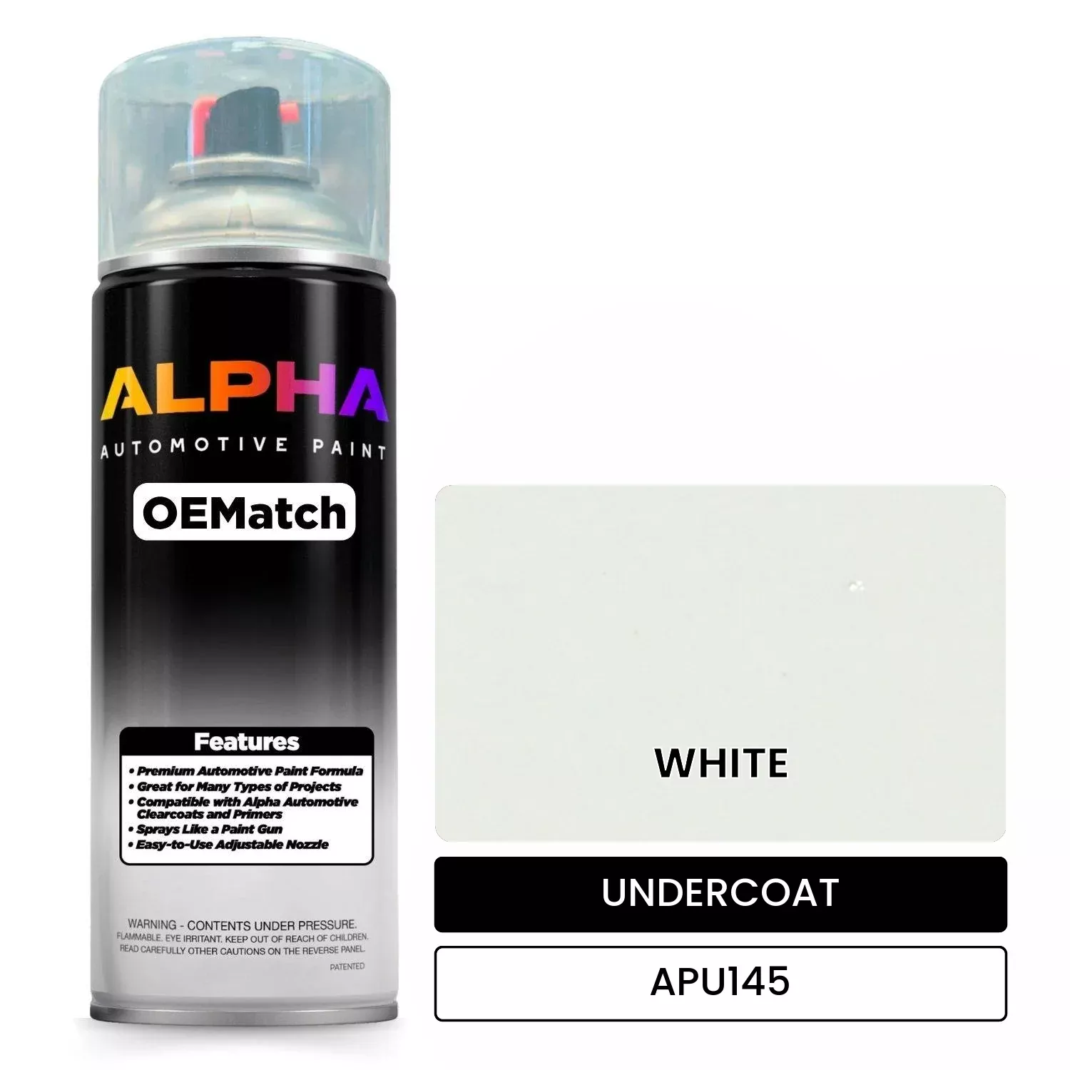 APU145 WHITE | OEMatch Automotive Spraycan Undercoat