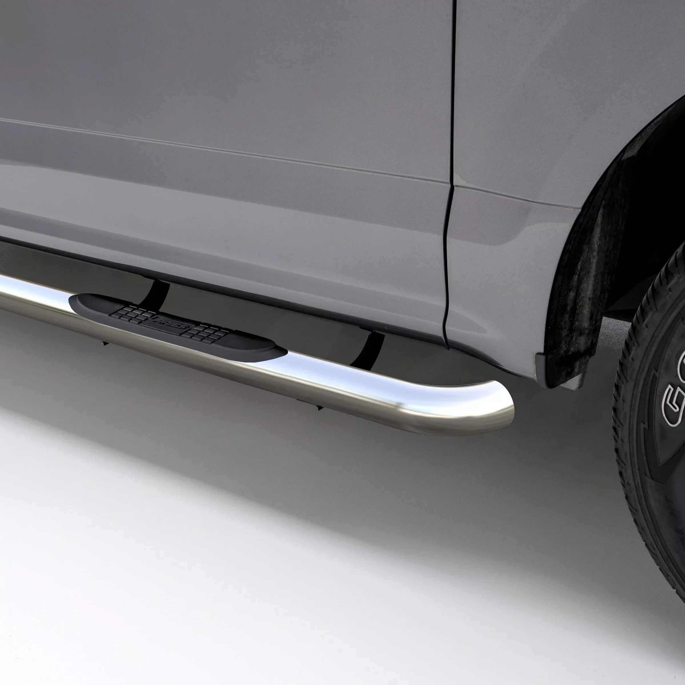 ARIES 202013-2 3" Round Polished Stainless Side Bars, Select Toyota Tundra