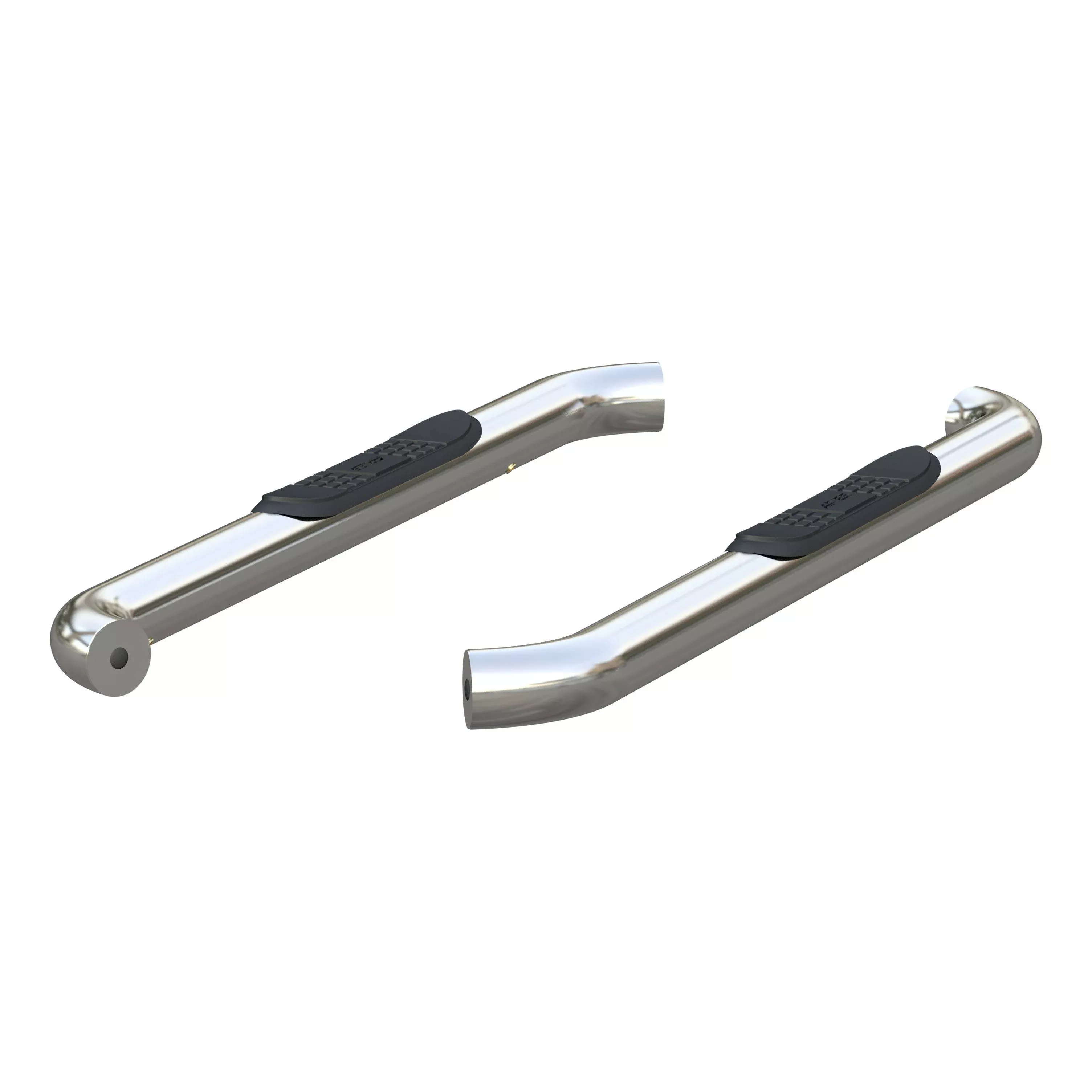 ARIES 203045-2 3" Round Polished Stainless Side Bars, Select Ford F-150, F-250, F-350