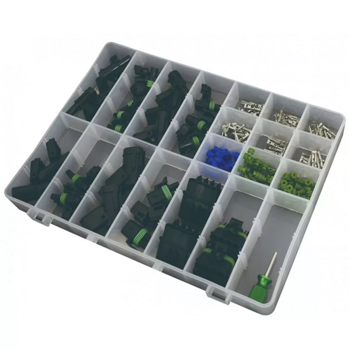 Astro Pneumatic 9476 Weather Pack Connector and Seal Starter Kit, Black Plastic, 208 pieces plus