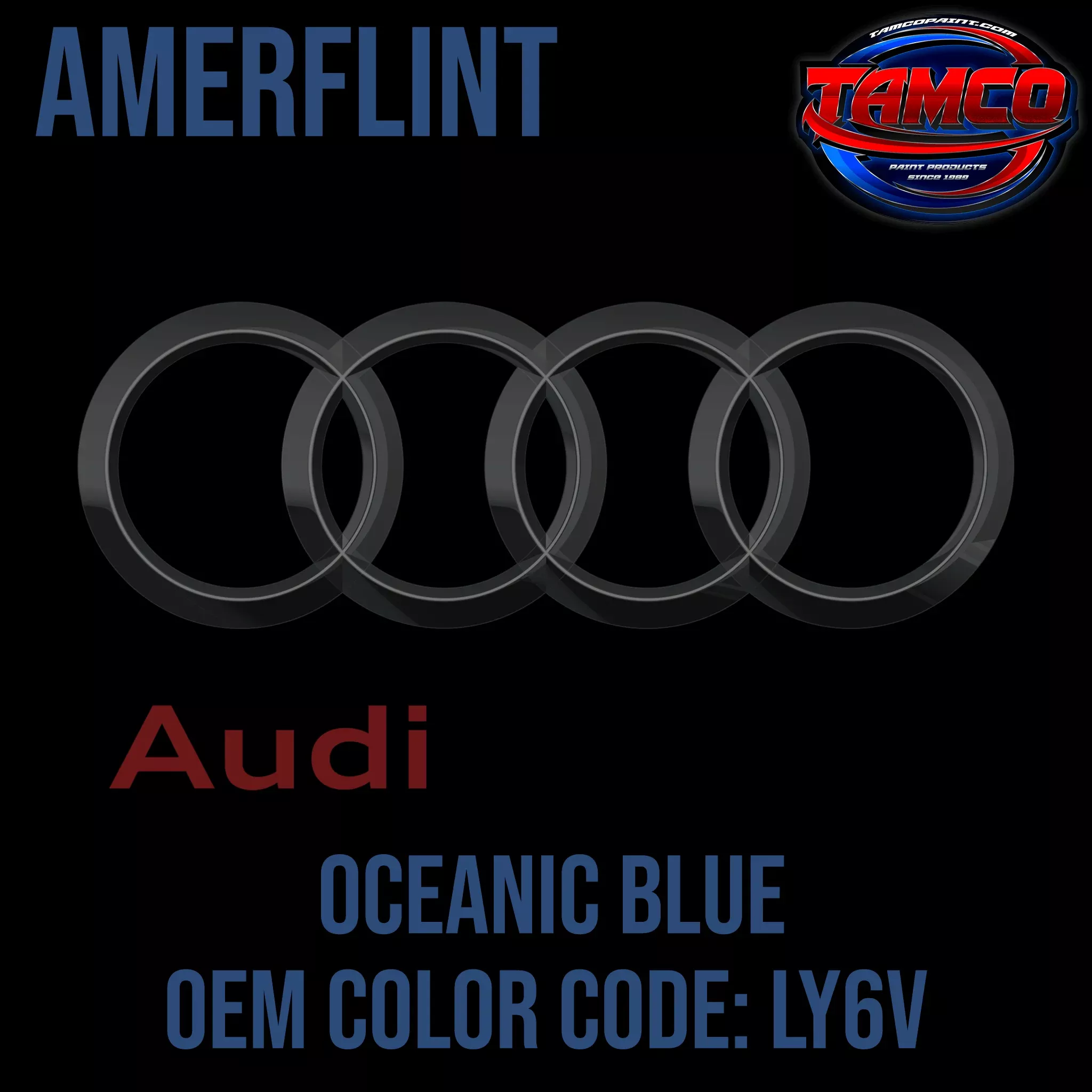 Audi Oceanic Blue | LY6V | 1983-1987 | OEM Amerflint II Series Single Stage