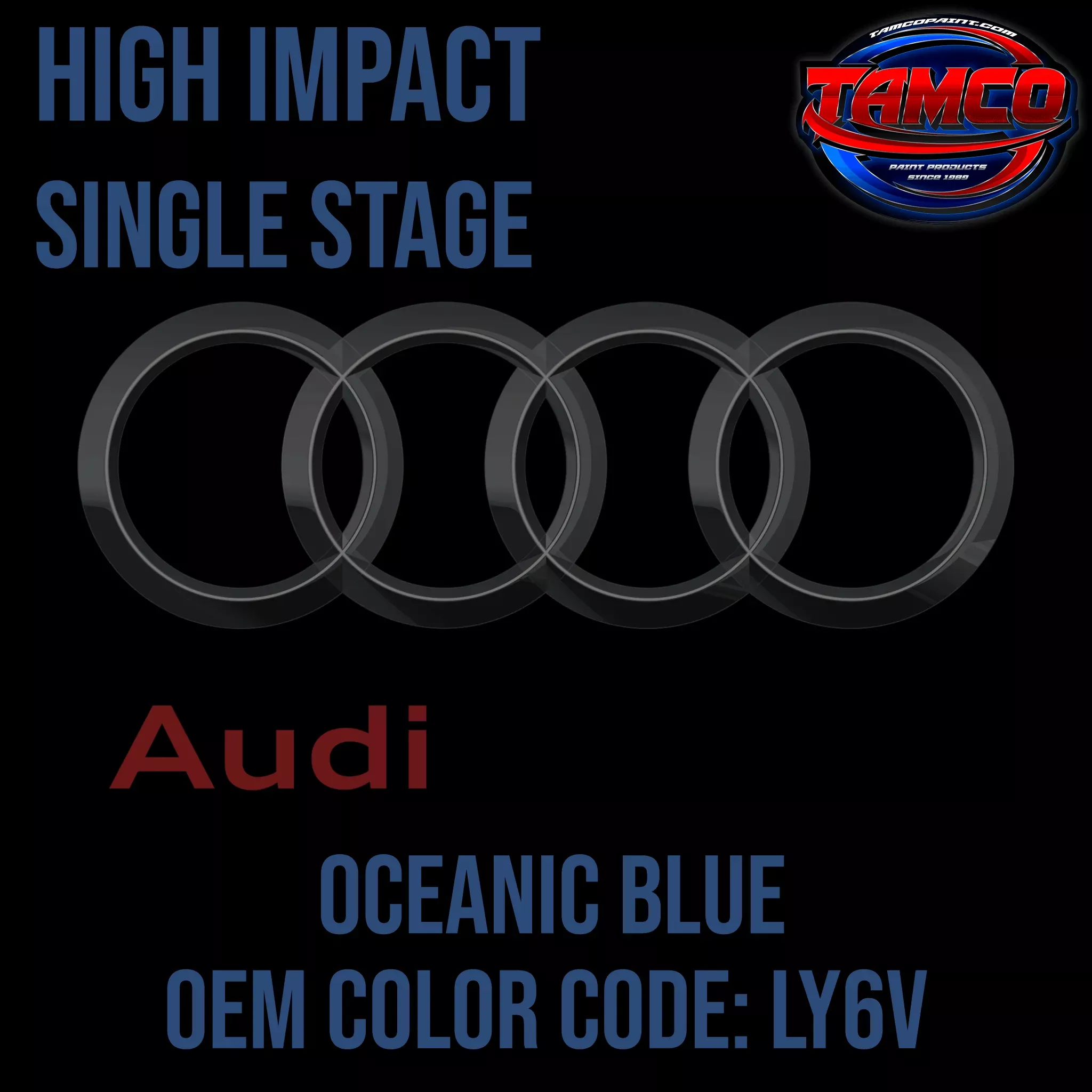 Audi Oceanic Blue | LY6V | 1983-1987 | OEM High Impact Series Single Stage