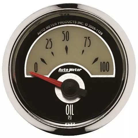AutoMeter Products 1128 GAUGE; OIL PRESS; 2 1/16in.; 100PSI; ELEC; CRUISER