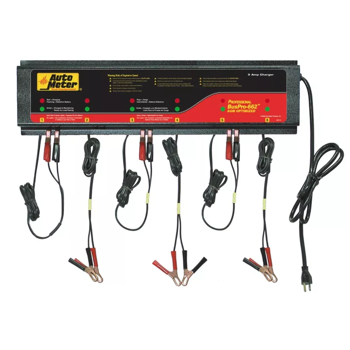 AutoMeter Products BUSPRO-662 BusPro AGM Optimized Multi Battery Charging Station