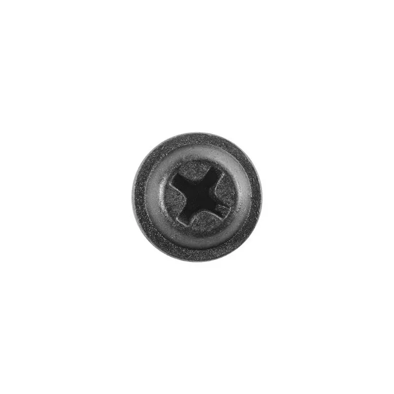 Auveco 12215 Phillips Flat Top Washer Head A/AB‑Point Tapping Screw, #8 × 3/4 in Length, Black