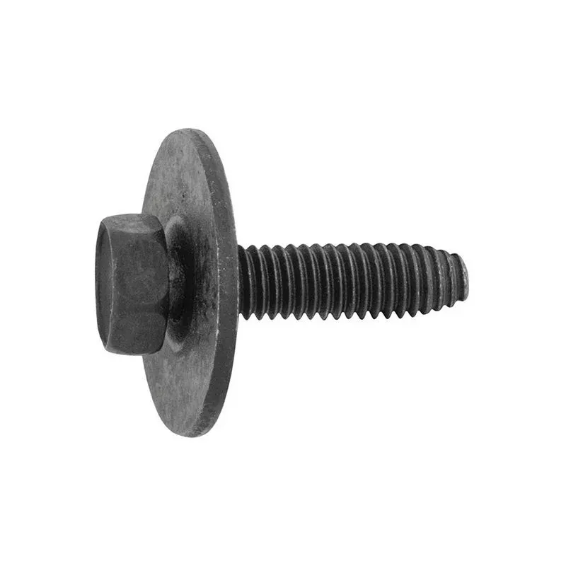 Auveco 12323 Hex Head Sems CA Point Body Bolt M6×1 mm×25 mm Black Polyseal