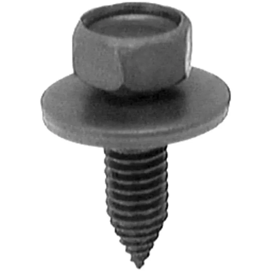 Auveco 12693 Hex Head Sems CA Point Body Bolt, M6 x 1 mm, 20 mm Length, 10 mm Across Flats
