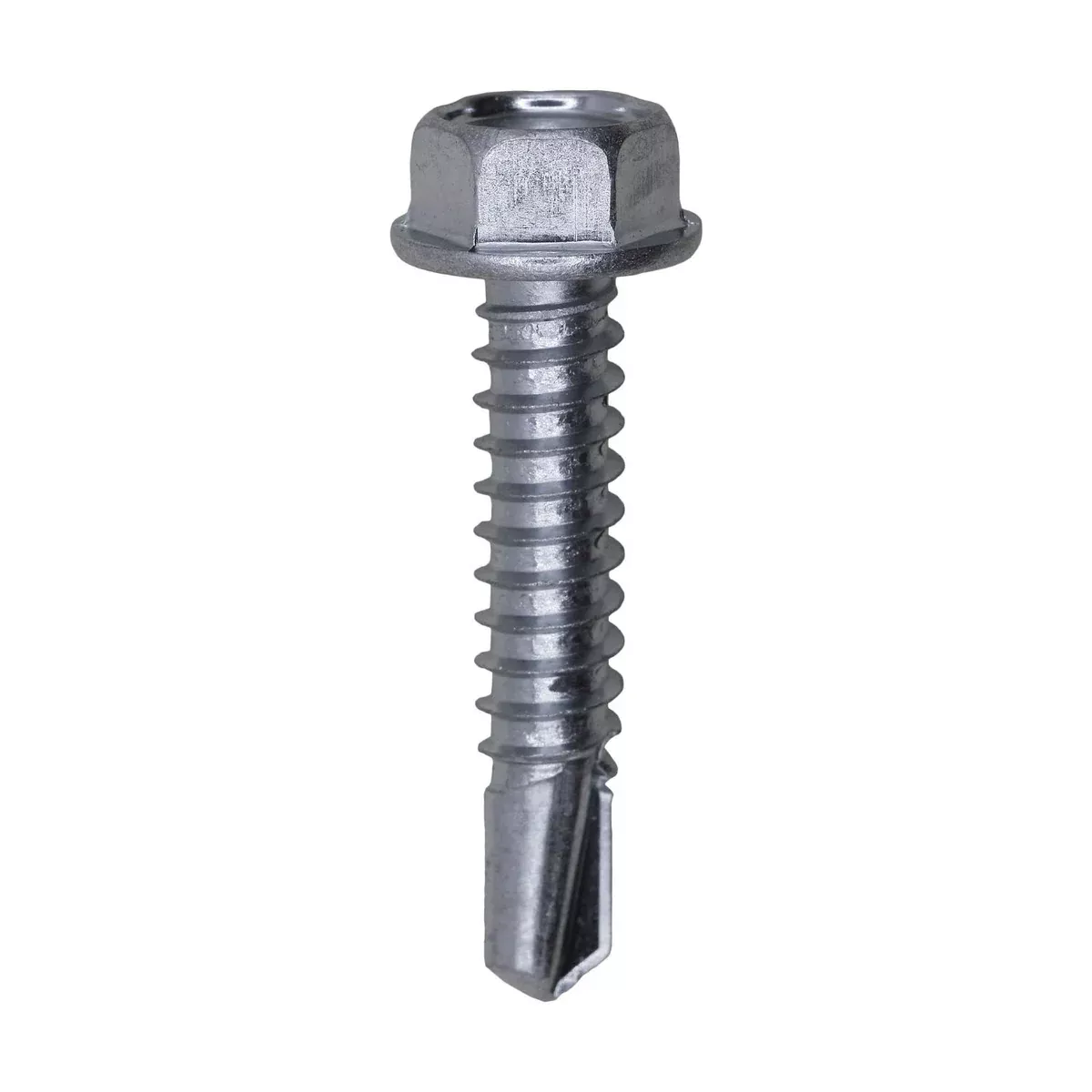 Auveco #14 X 1-1/4 Ind Hex Wa Hd #3 Super Teks - Zinc