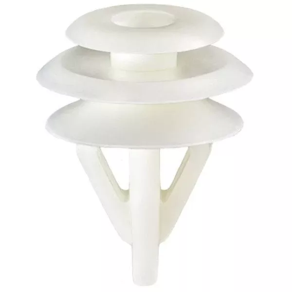 Auveco 18294 Triple Head Type 10 Trim Panel Retainer, White Nylon, 13 mm Top Head, 18 mm Bottom Head