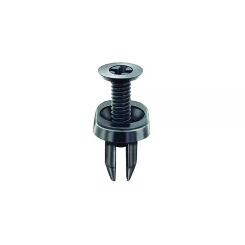 Auveco 20923 Cowl Vent Retainer, Nylon Black, 11/16 in Head, 7/8 in Stem, Push/Screw Type with