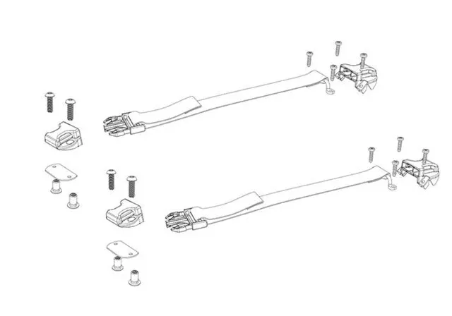 BAK Industries PARTS-356A0003 Service Kit - BAKFlip - Underside Buckle Ends and Strap Clips with Hardware - (2)
