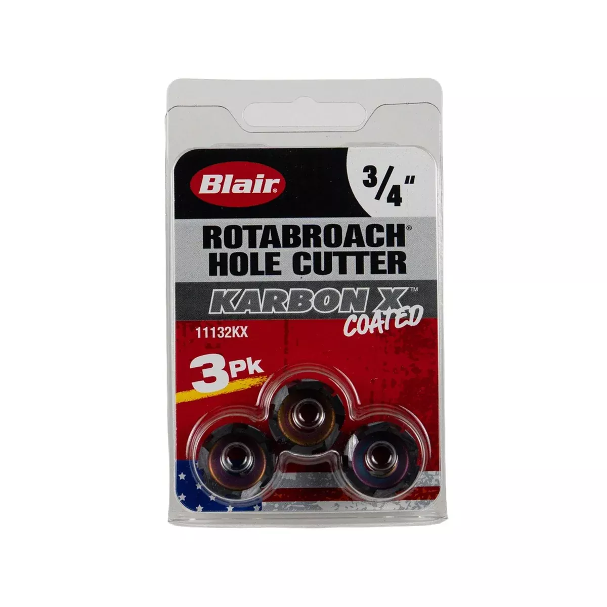 Blair Equipment 3/4" Karbon X Rotabroach Cutters - 3PK (11132KX)