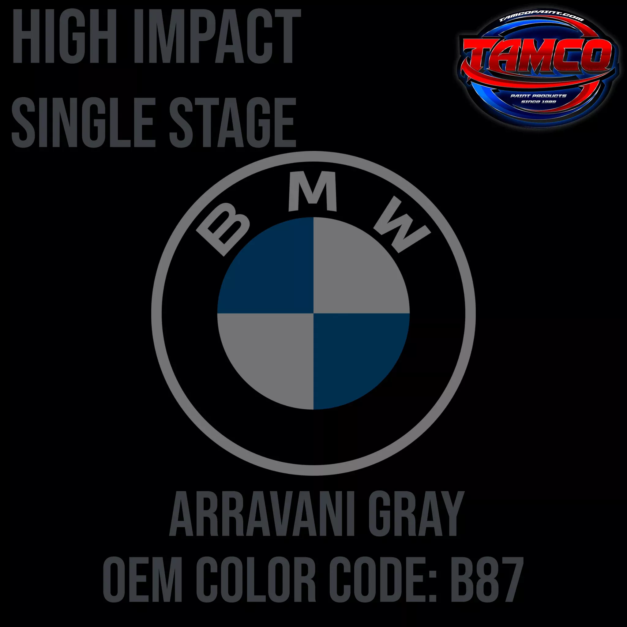 BMW Arravani Gray | B87 | 2015-2016 | OEM High Impact Series Single Stage