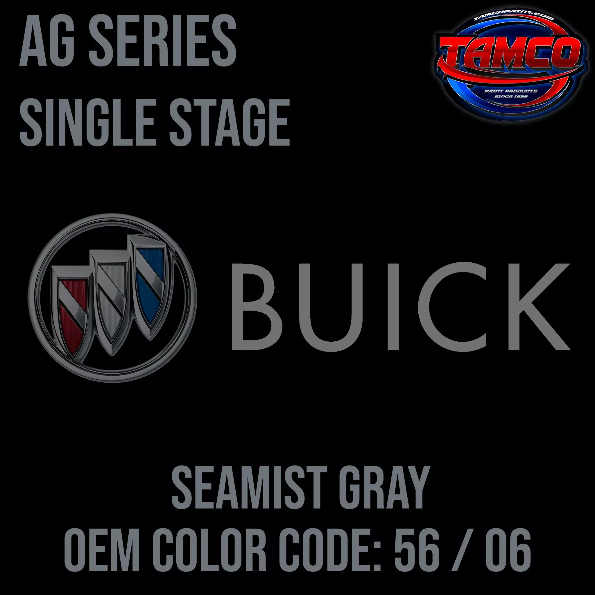Buick Seamist Gray | 56 / 06 | 1952-1953 | OEM AG Series Single Stage