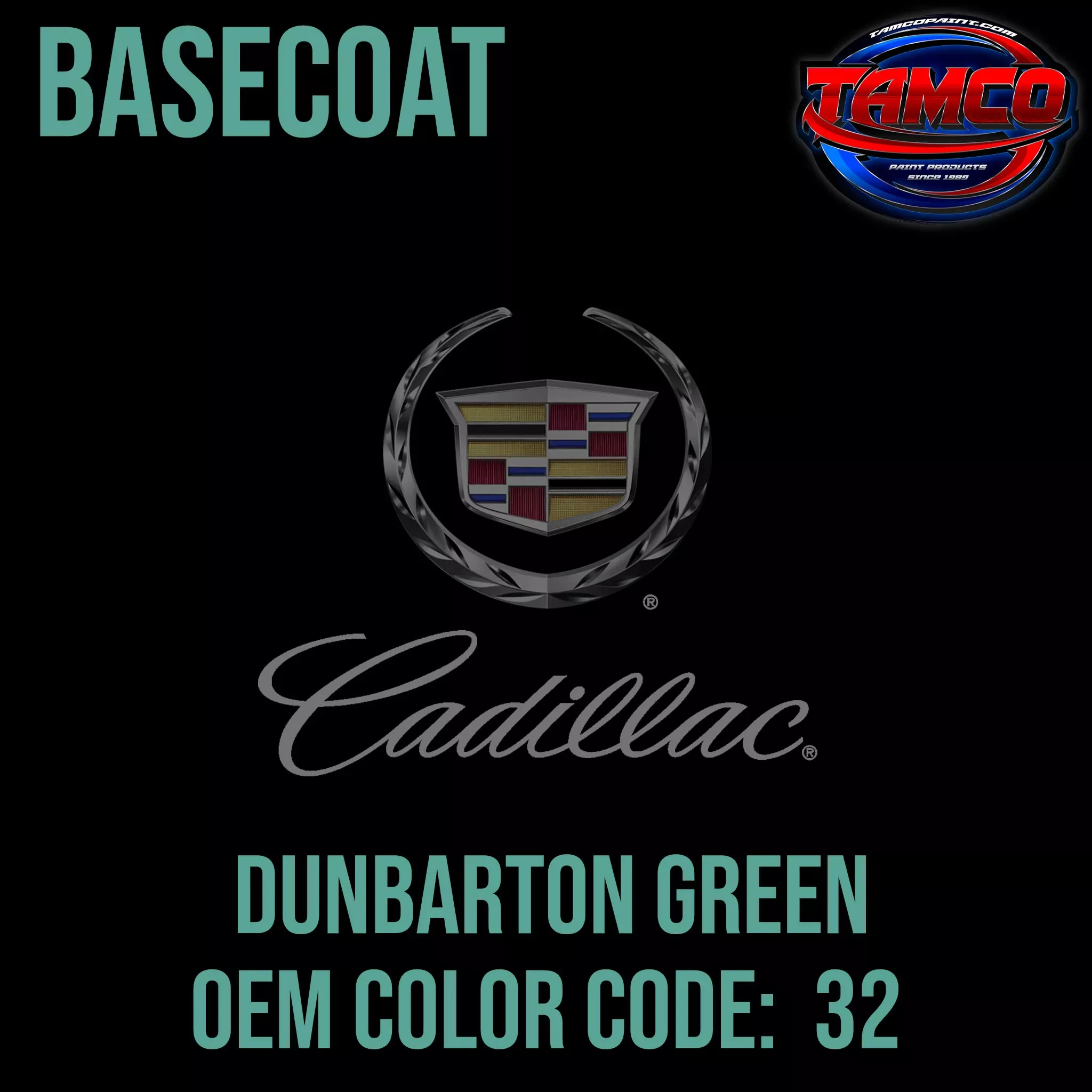 Cadillac Dunbarton Green | 32 | 1975-1976 | OEM Basecoat
