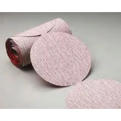 Carborundum 18170 6 in Dri-Lube Sanding Disc, P150 Grit, PSA Backing, Red