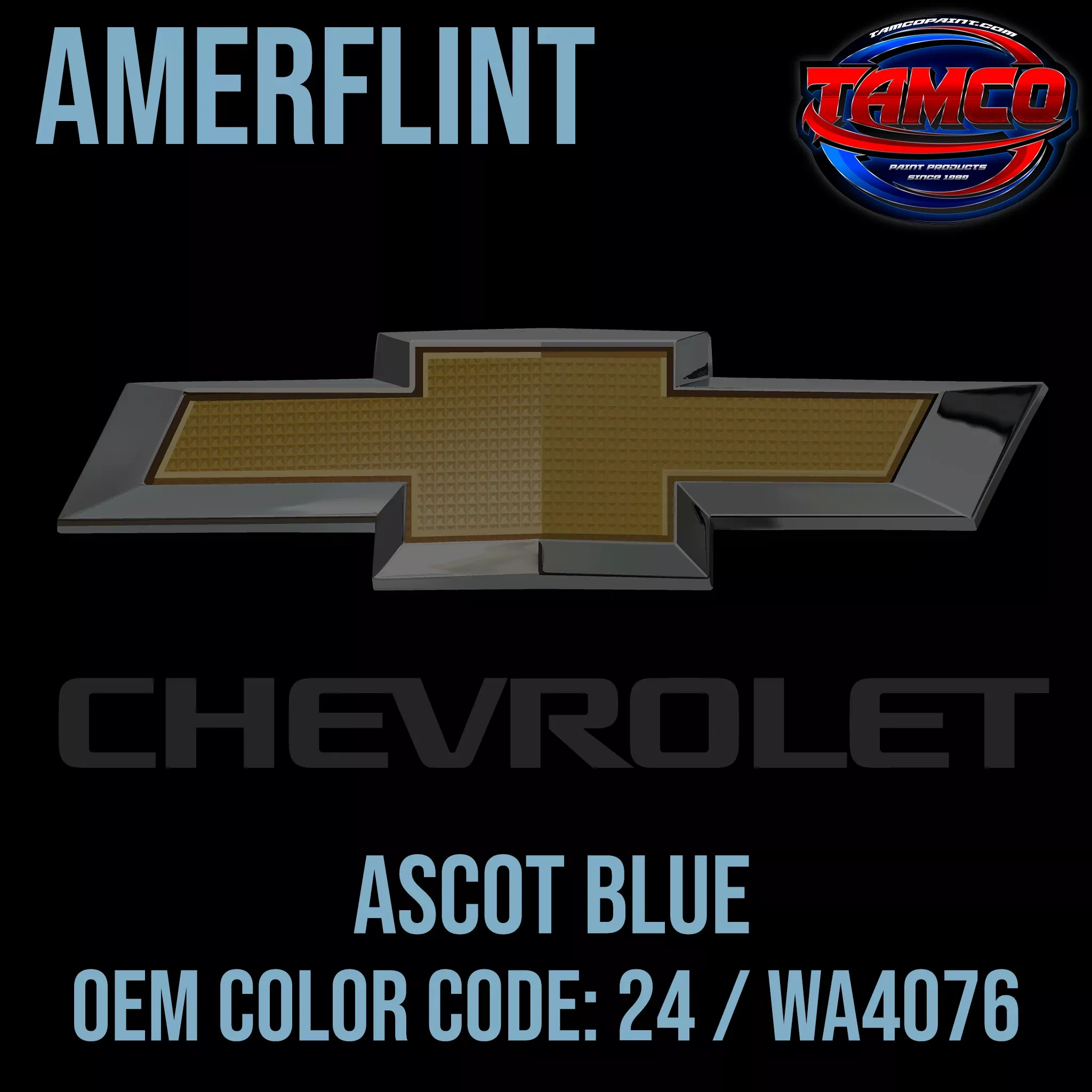 Chevrolet Ascot Blue | 24 / WA4076 | 1971-1972 | OEM Amerflint II Series Single Stage