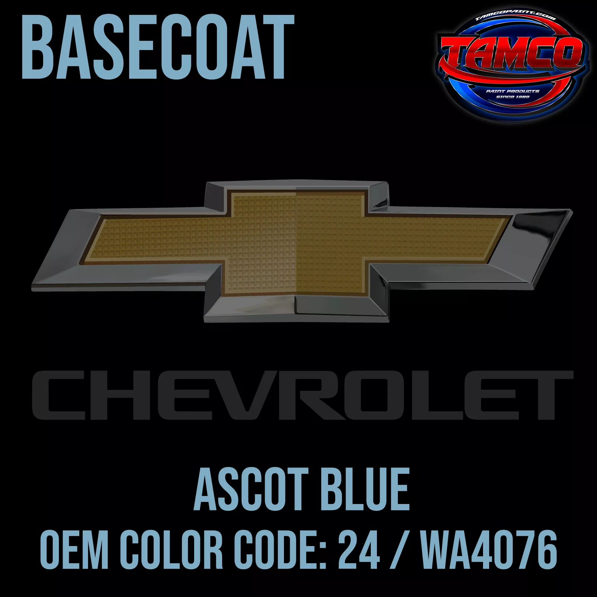 Chevrolet Ascot Blue | 24 / WA4076 | 1971-1972 | OEM Basecoat