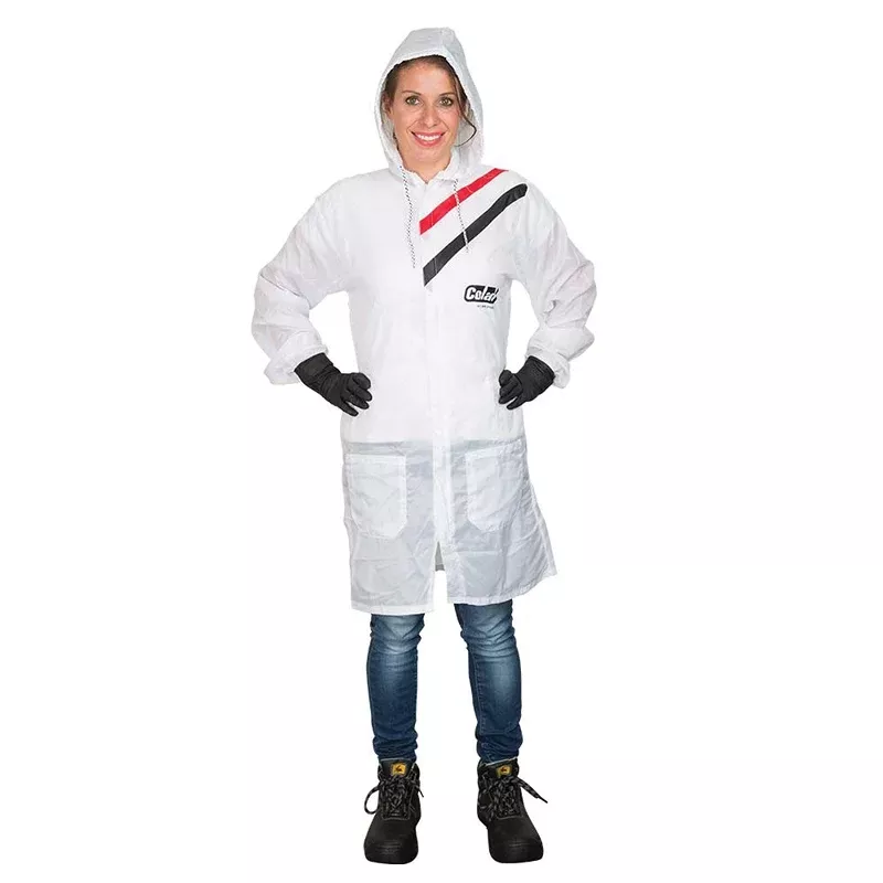 Colad 2X-Large White Nylon Spray Coat 510160PLAIN-USAB