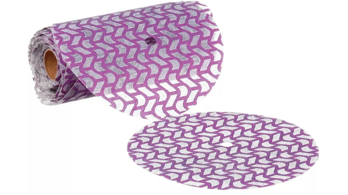 Cubitron II 31652 6 in 150+ Grit Net Fabric Hook and Loop Sanding Disc Purple