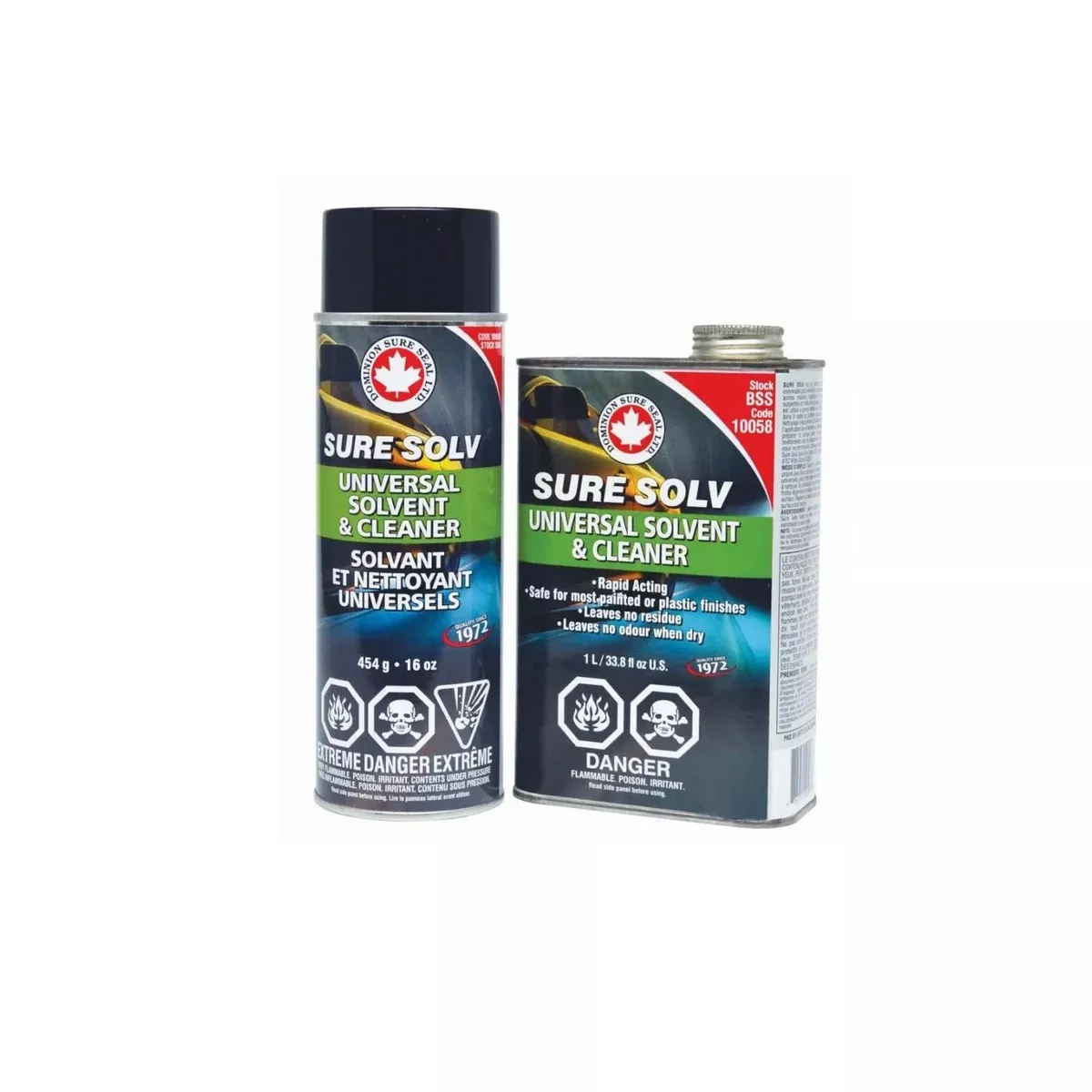 Dominion Sure Seal LVAPCQ Low VOC Wax and Grease Remover - 1 qt clear liquid, cuts wax, silicone