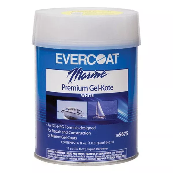 Evercoat Gel-Kote 5675 Premium High Gloss White Paste 1 Quart Can