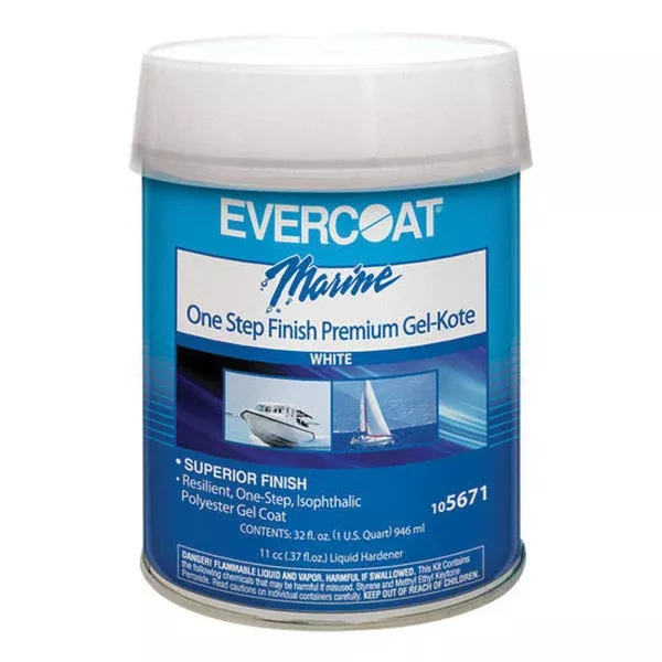 Evercoat One Step Finish Gel-Kote 5671 1 qt White Thick Liquid with Hardener