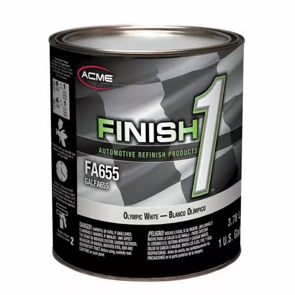 Finish 1 High Performance Acrylic Enamel Top Coat Olympic White 1 Gallon - Part FA655-1