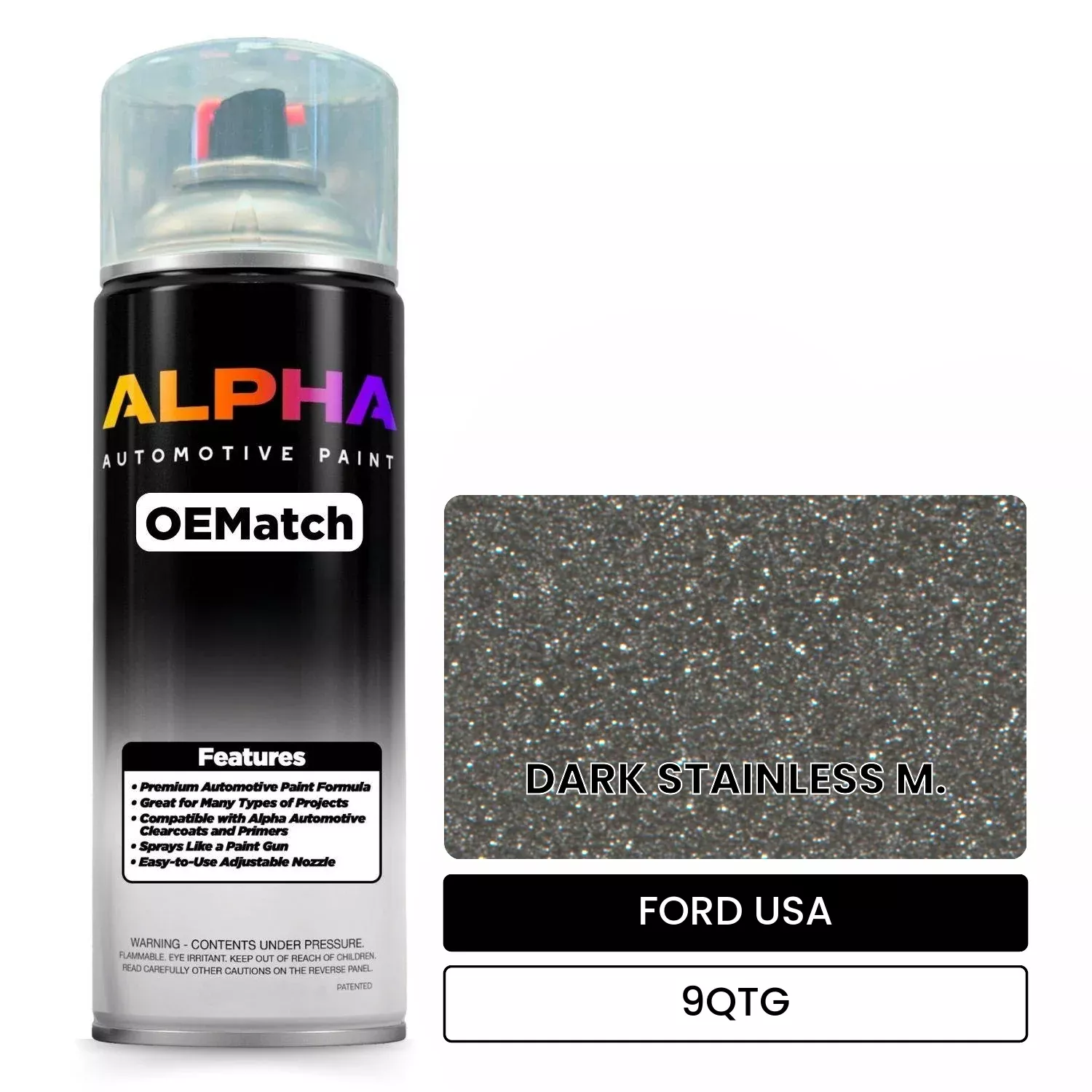 FORD USA DARK STAINLESS M. 9QTG | OEMatch Automotive Spraycan