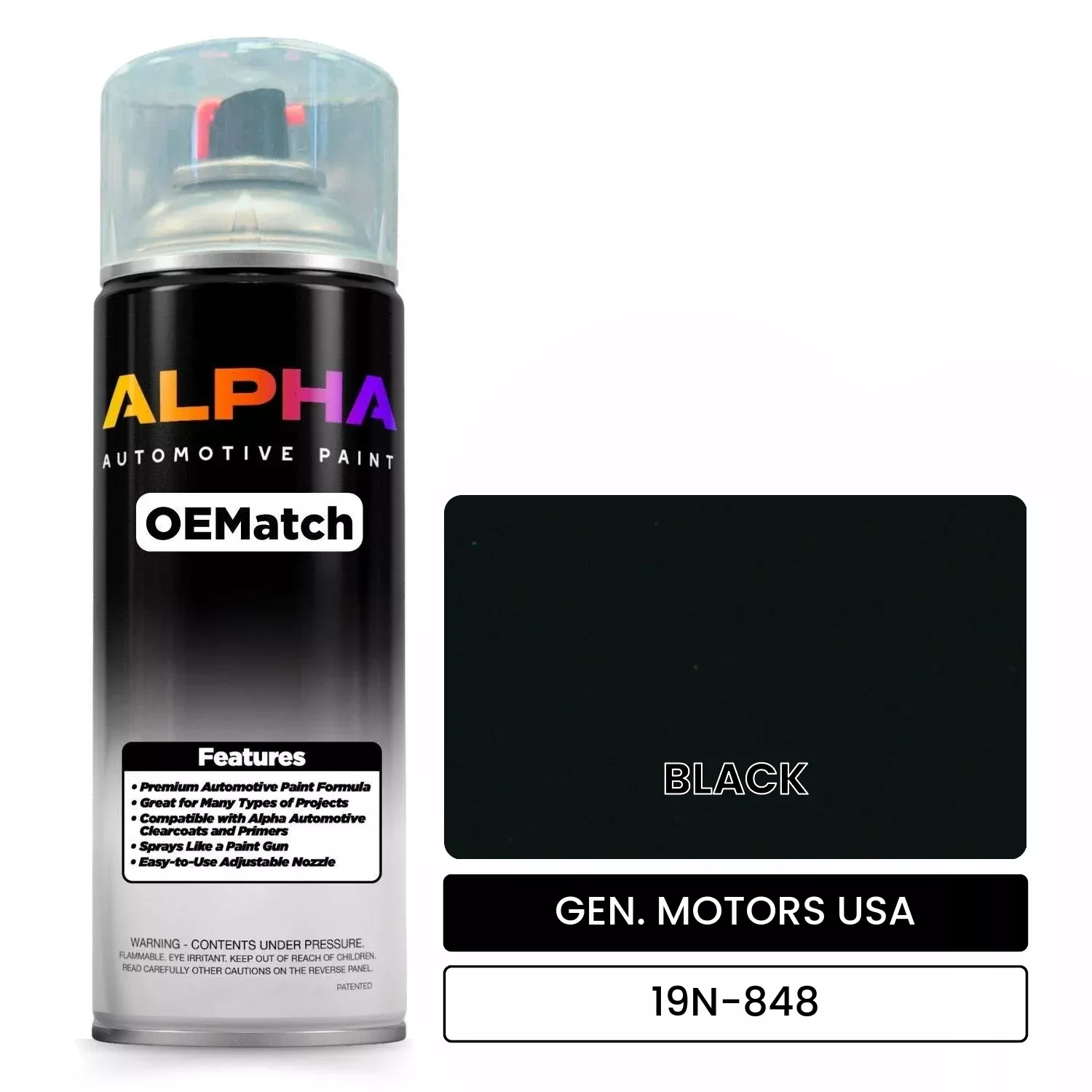 GEN. MOTORS USA BLACK 19N-848 | OEMatch Spray Can