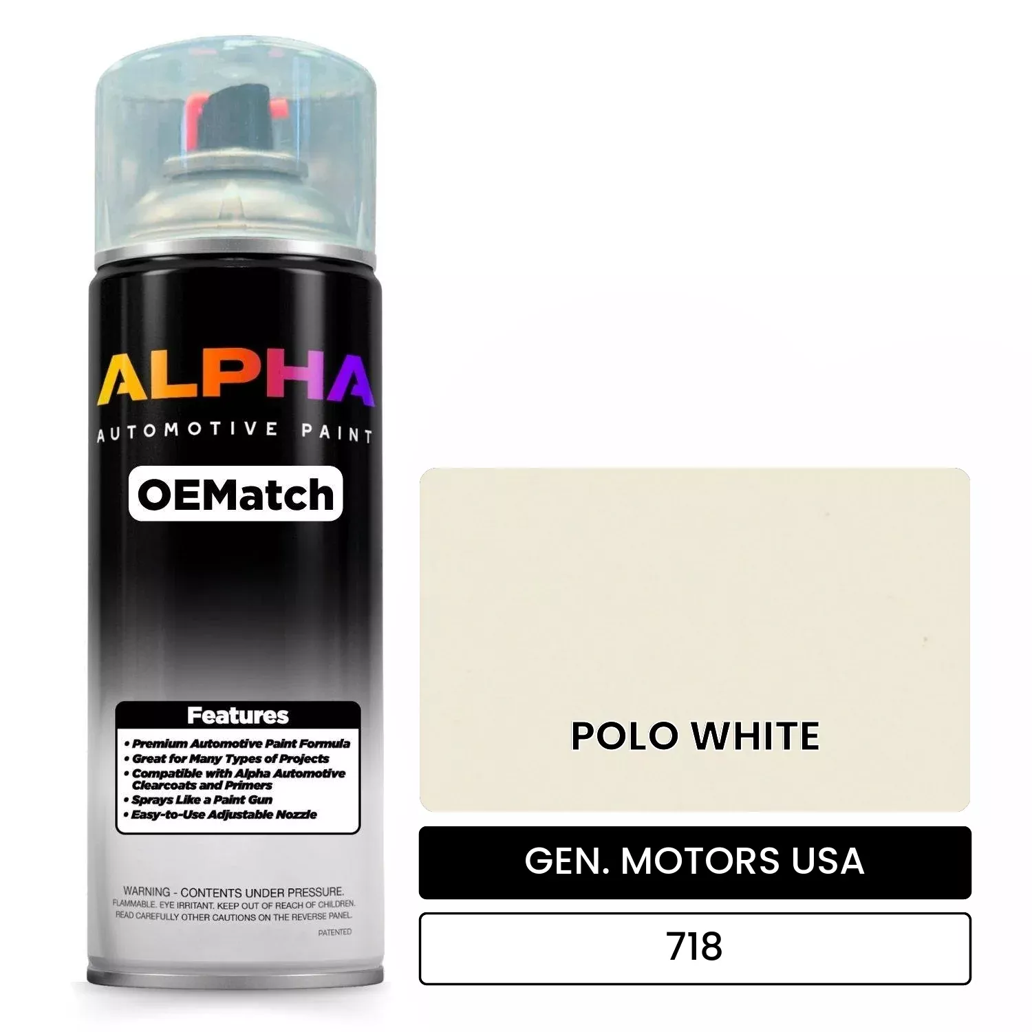 GEN. MOTORS USA POLO WHITE 718 | OEMatch Automotive Spraycan