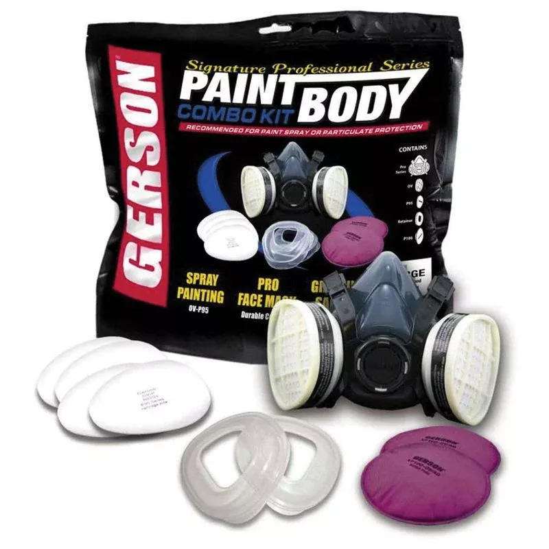 Gerson 9351 Signature Professional Half-Mask Respirator Kit - Large, P95 Filter, Silicone Rubber
