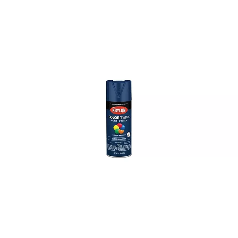 Krylon 5545 COLORmaxx Spray Paint - Gloss White, 12 oz Aerosol Can, Up to 25 sq-ft Coverage