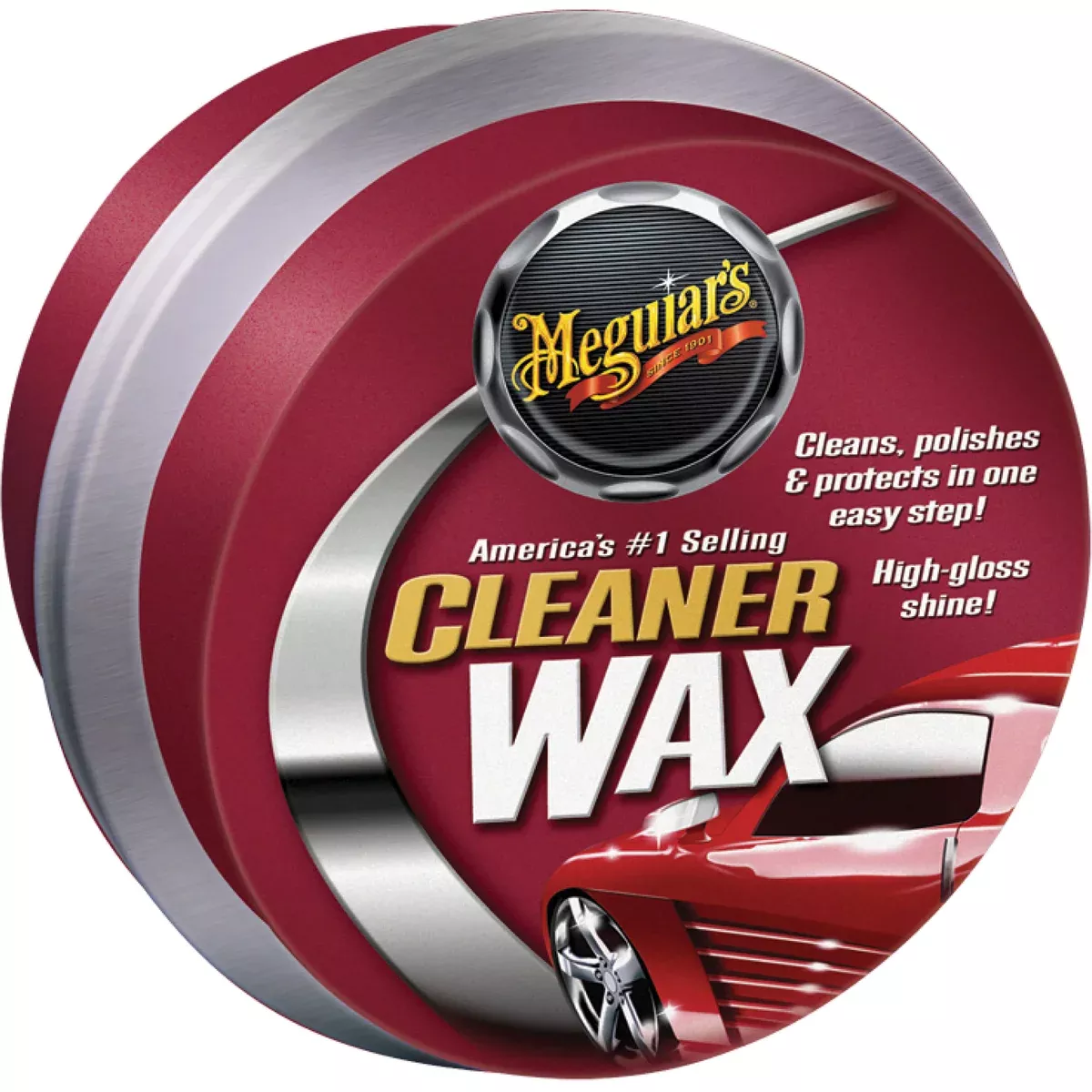 Meguiar's Cleaner Wax A1214 11 oz Light Cream Paste - High gloss finish, removes scratches and
