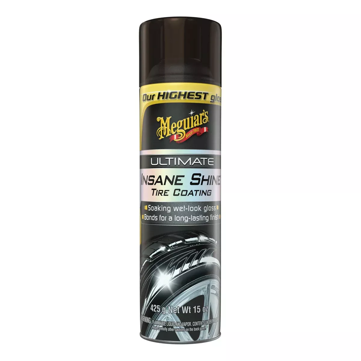 Meguiar's Insane Shine Tire Coating G190315 15 oz Clear Aerosol