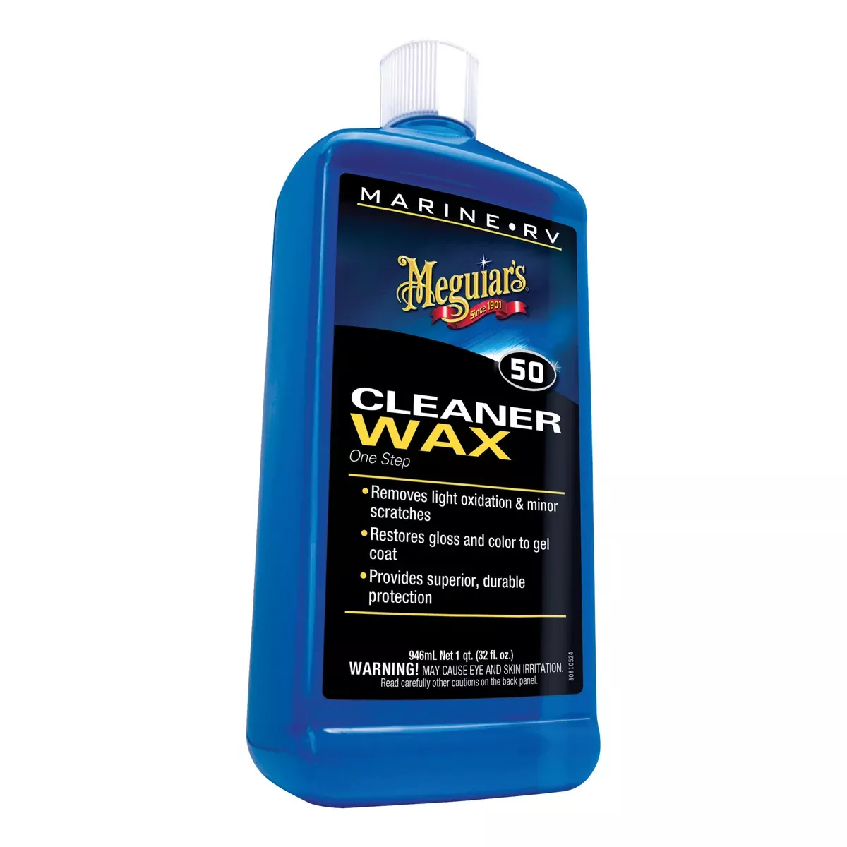 Meguiar's M5032 One Step Marine/RV Cleaner Wax, 32 oz Cream Liquid