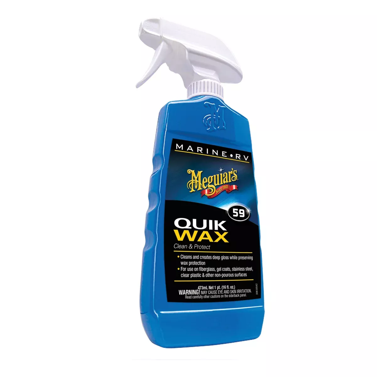 Meguiar's M5916 Quik Wax, 16 oz White Spray for Fiberglass and Painted Surfaces